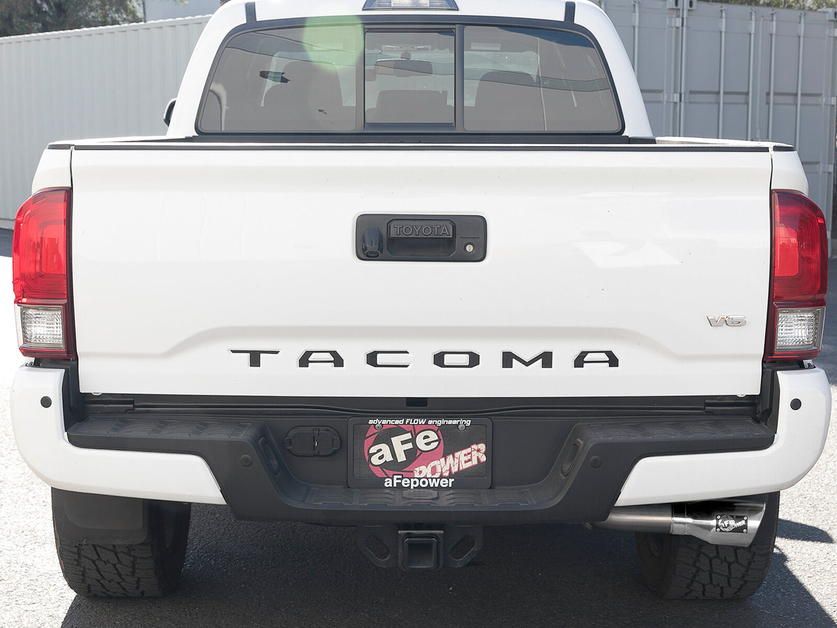 Mach Force-Xp 2-1/2 Inch 304 Stainless Steel Cat-Back Exhaust w/Polished Tips Toyota Tacoma 16-23 L4-2.7L/V6-3.5L aFe Power