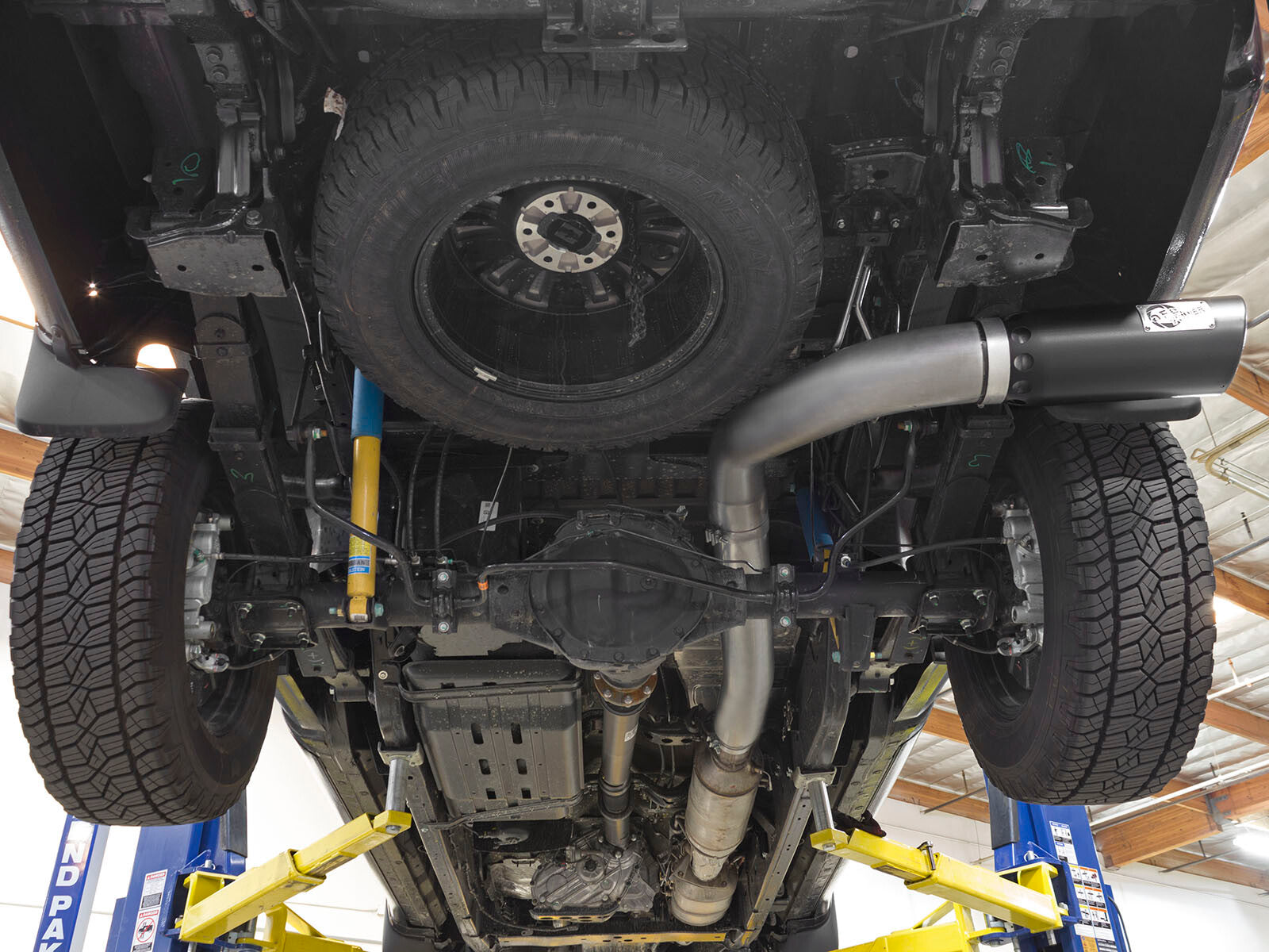 Large Bore-HD 5 Inch Dpf-Back Stainless Steel Exhaust System w/ Tip Nissan Titan Xd 16-19 V8-5.0L (td) aFe Power