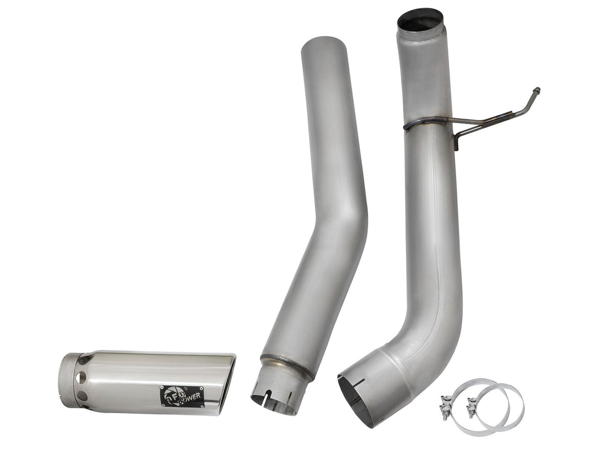 Large Bore-HD 5 Inch Dpf-Back Stainless Steel Exhaust System w/Polished Tip Nissan Titan Xd 16-19 V8-5.0L (td) aFe Power