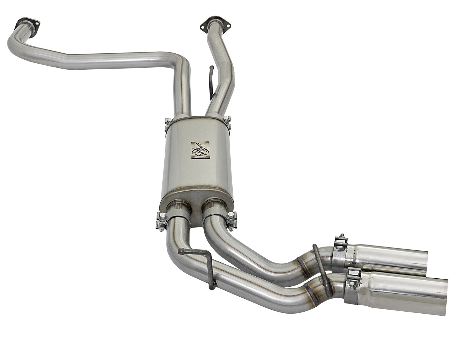 Rebel Series 3 Inch 409 Stainless Steel Cat-Back Exhaust System w/Polished Tip Nissan Titan 04-15 V8-5.6L aFe Power