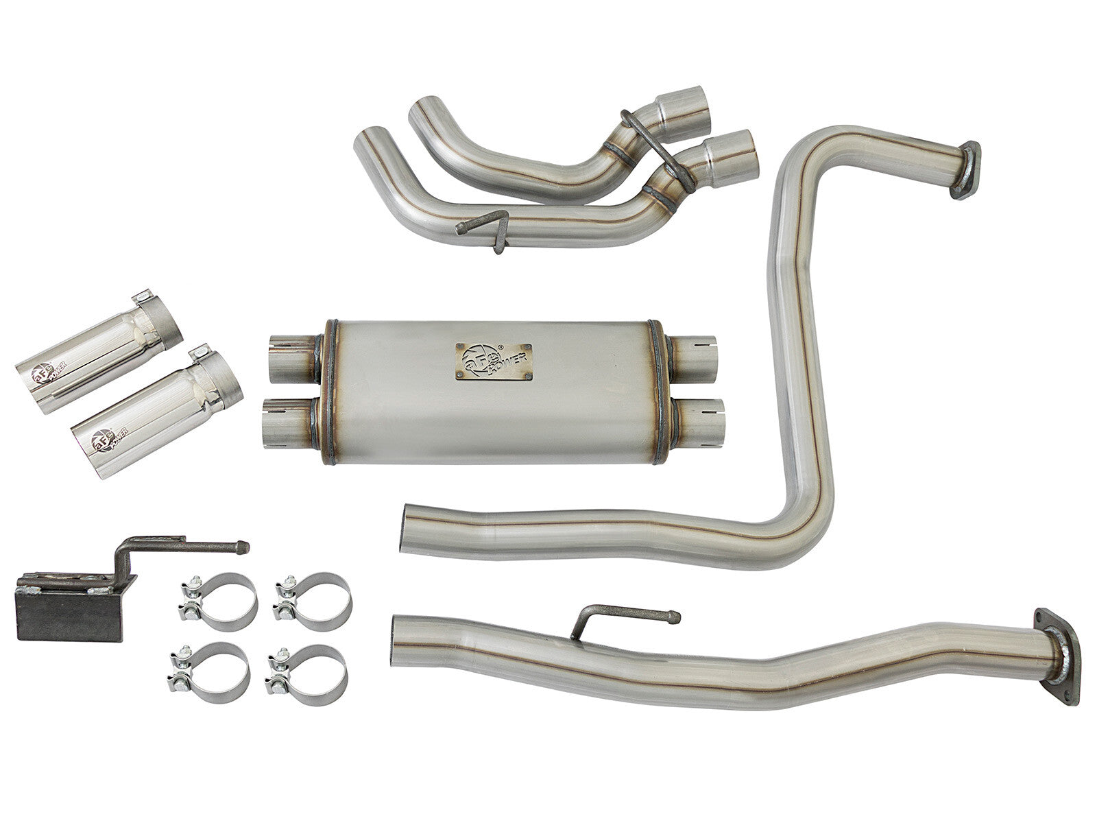 Rebel Series 3 Inch 409 Stainless Steel Cat-Back Exhaust System w/Polished Tip Nissan Titan 04-15 V8-5.6L aFe Power