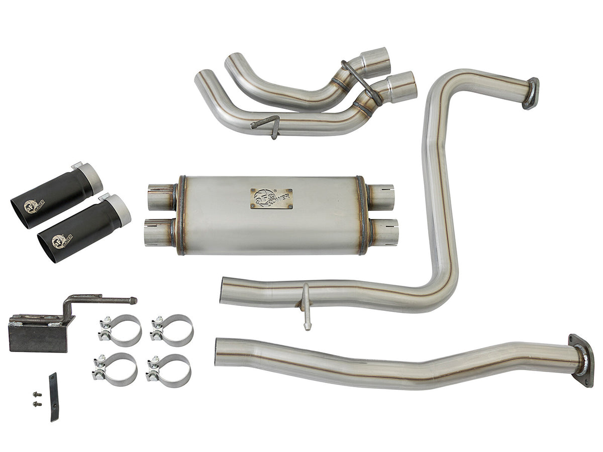 Rebel Series 2-1/2 Cat-Back Exhaust System w/ Black Tip Nissan Titan 17-24 V8-5.6L aFe Power