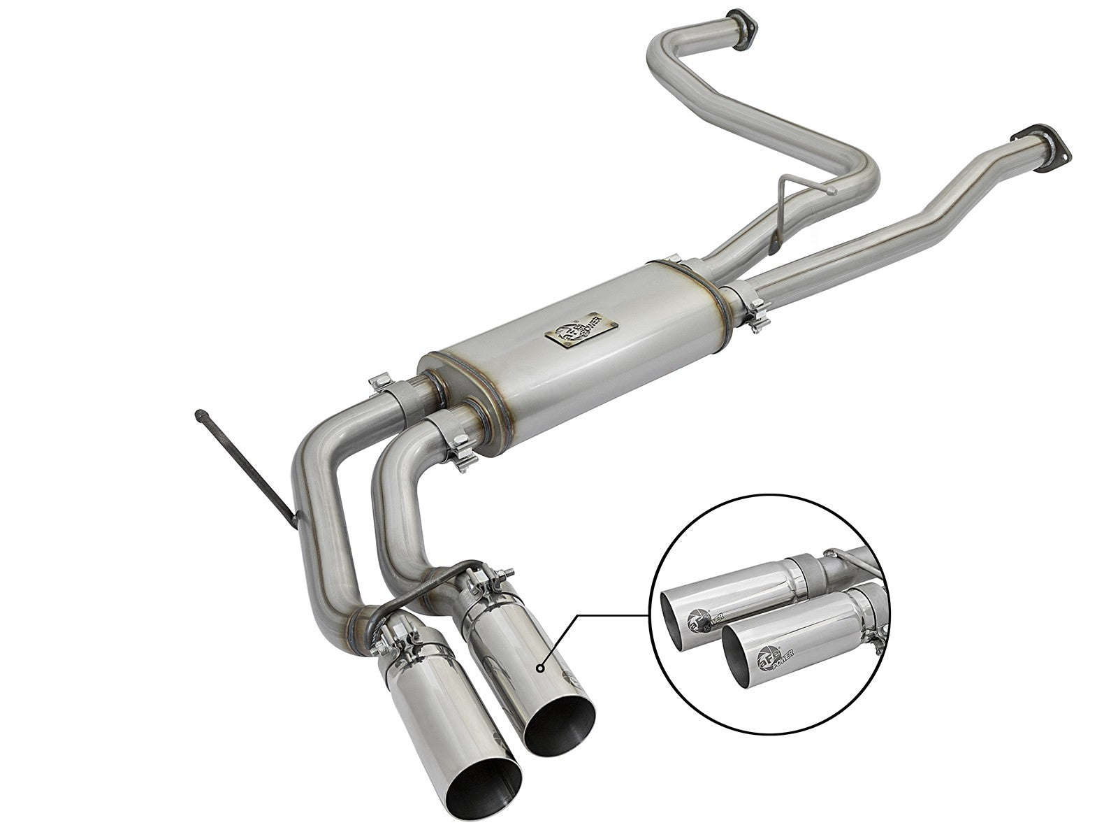 Rebel Series 2-1/2 Cat-Back Exhaust System w/ Tip Nissan Titan 17-24 V8-5.6L aFe Power
