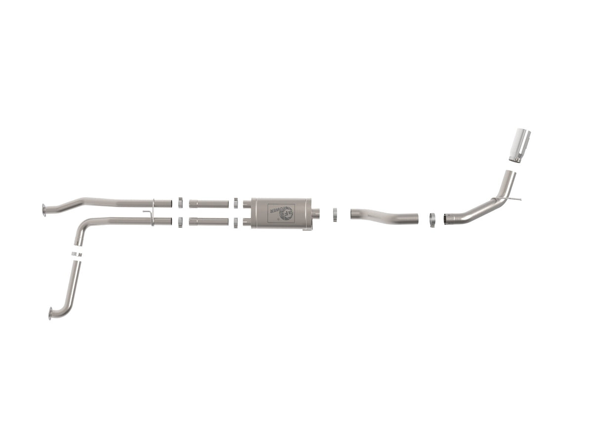 Mach Force-Xp 3 Inch to 4 Inch 409 Stainless Steel Cat-Back Exhaust System Polished Nissan Titan Xd 16-24 V8-5.6L aFe Power