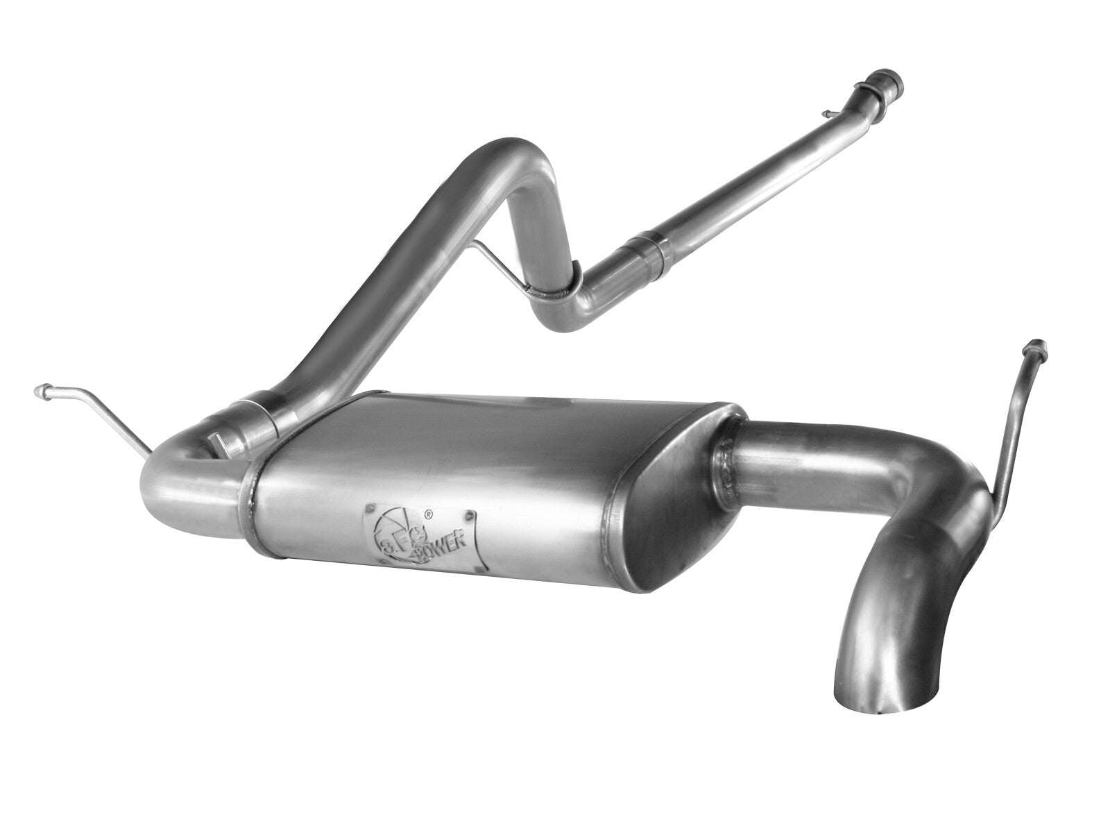Mach Force-Xp 2-1/2 Inch 409 Stainless Steel Cat-Back Hi-Tuck Exhaust System Jeep Wrangler (JK) 4 Door 12-18 V6-3.6L aFe Power