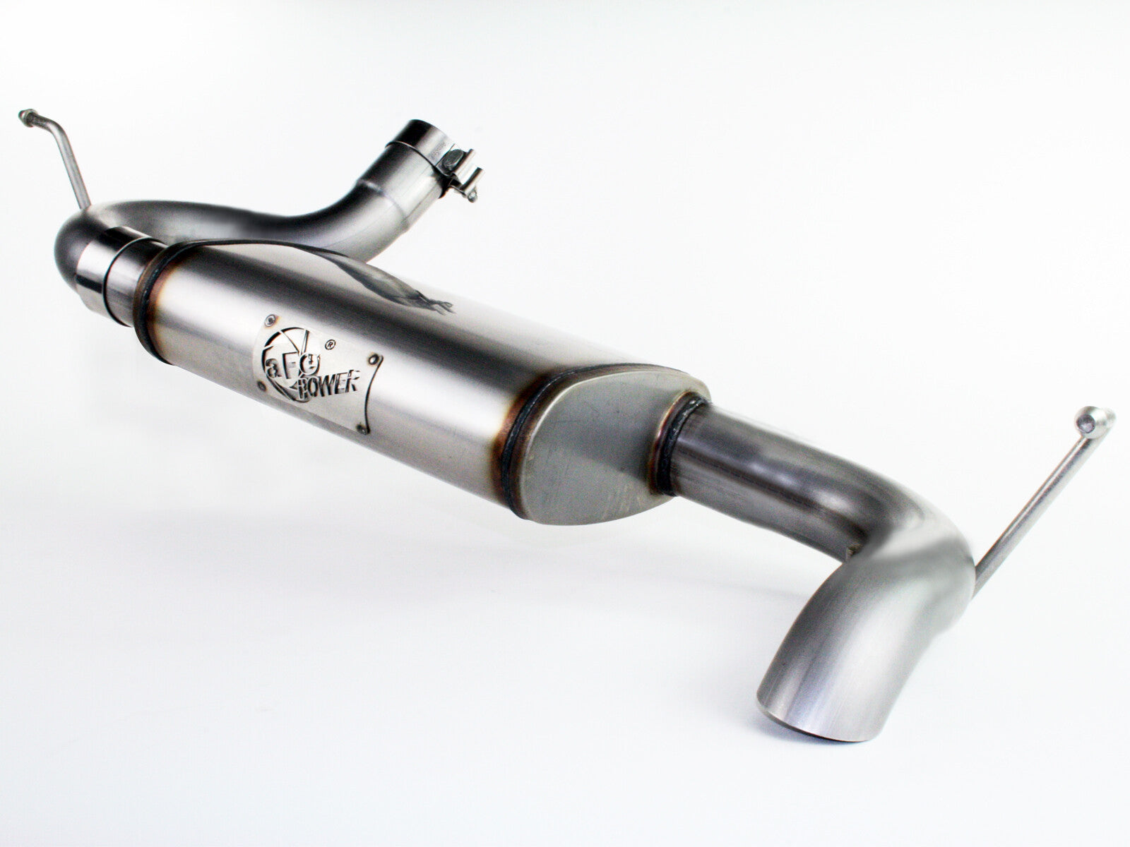Mach Force-Xp 2-1/2 Inch 409 Stainless Steel Axle-Back Hi-Tuck Exhaust System Jeep Wrangler (JK) 07-18 V6-3.6L/3.8L aFe Power