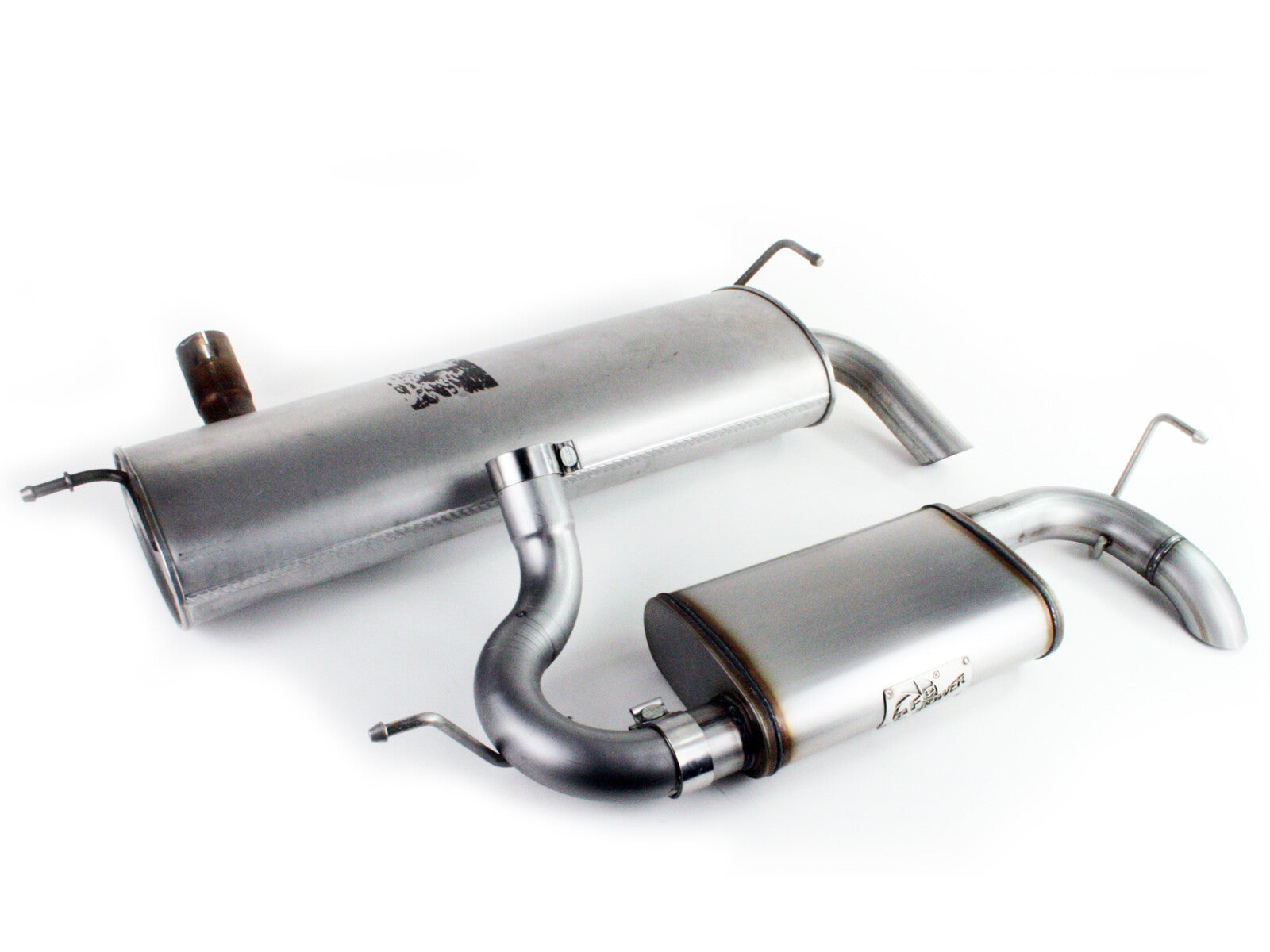Mach Force-Xp 2-1/2 Inch 409 Stainless Steel Axle-Back Hi-Tuck Exhaust System Jeep Wrangler (JK) 07-18 V6-3.6L/3.8L aFe Power