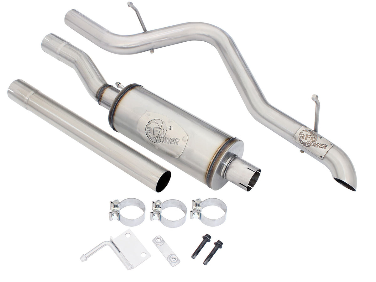 Mach Force-Xp 2-1/2 Inch 409 SS Cat-Back Hi-Tuck Exhaust w/14 Inch muffler Jeep Wrangler (JK) 07-18 V6-3.6L/3.8L aFe Power