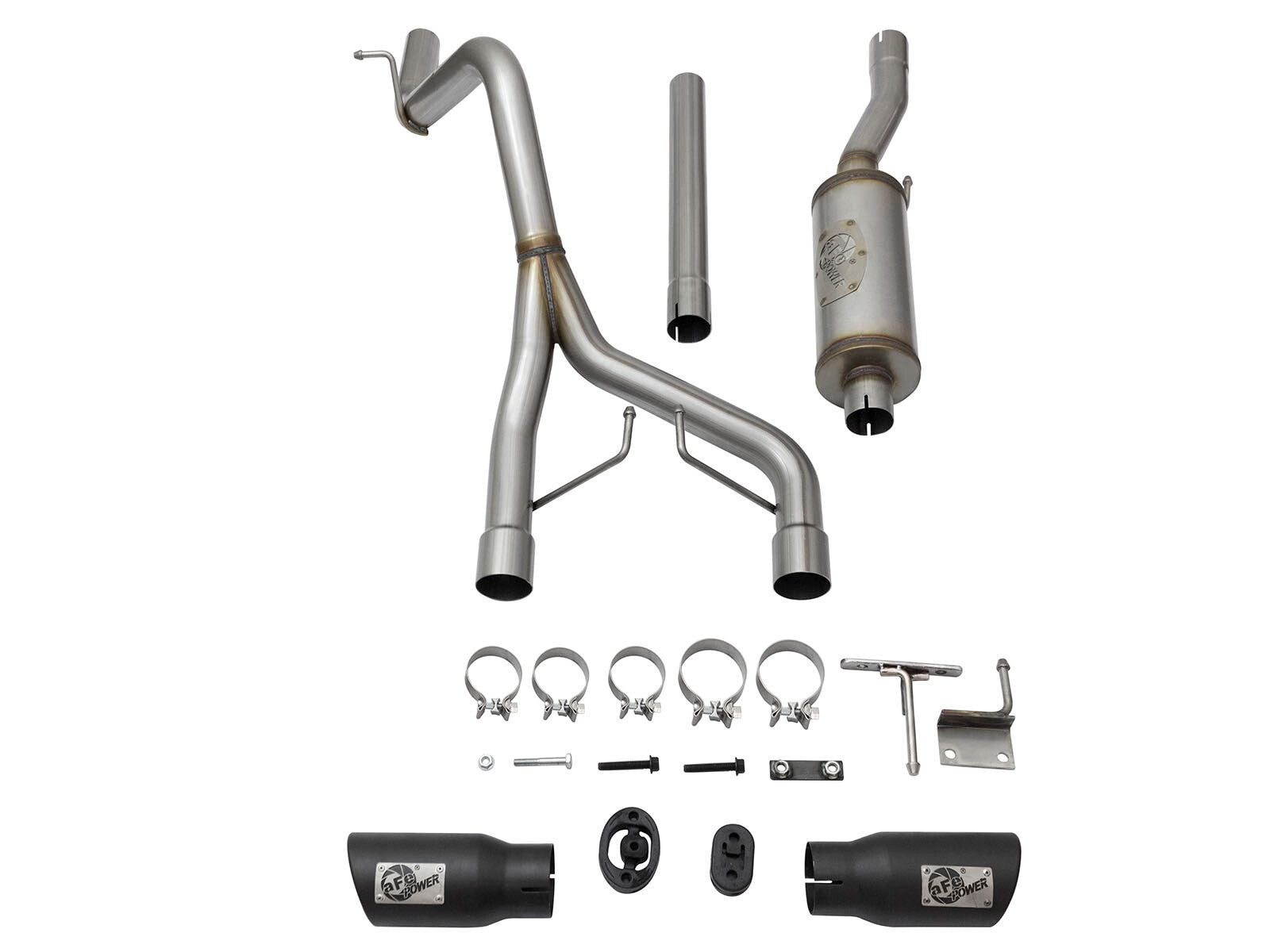 Rebel Series 2-1/2 Inch 409 Stainless Steel Cat-Back Exhaust System w/Black Tip Jeep Wrangler (JK) 07-18 V6-3.6L/3.8L 2/4 Door aFe Power