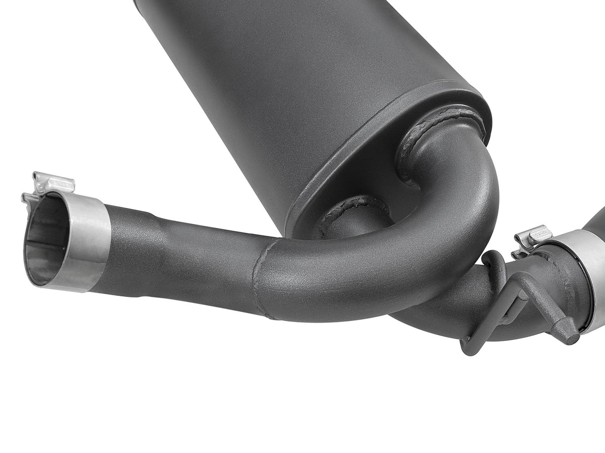 Rebel Series 2-1/2 Inch 409 Stainless Steel Axle-Back Exhaust System w/ Black Tips Jeep Wrangler (JK) 07-18 V6-3.6L/3.8L aFe Power