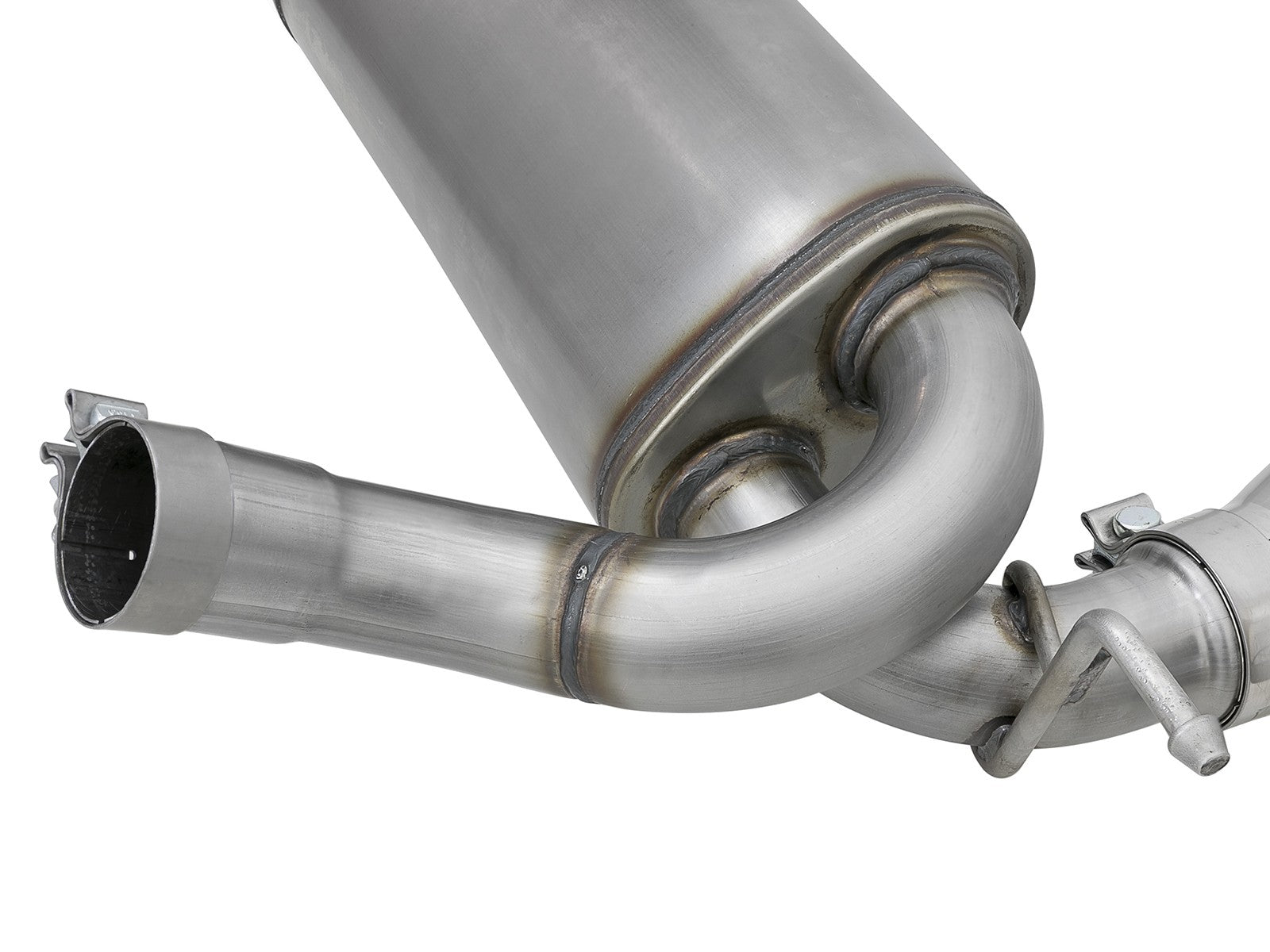 Rebel Series 2-1/2 Inch 409 Stainless Steel Axle-Back Exhaust w/ Polished Tips Jeep Wrangler (JK) 07-18 V6-3.6L/3.8L aFe Power