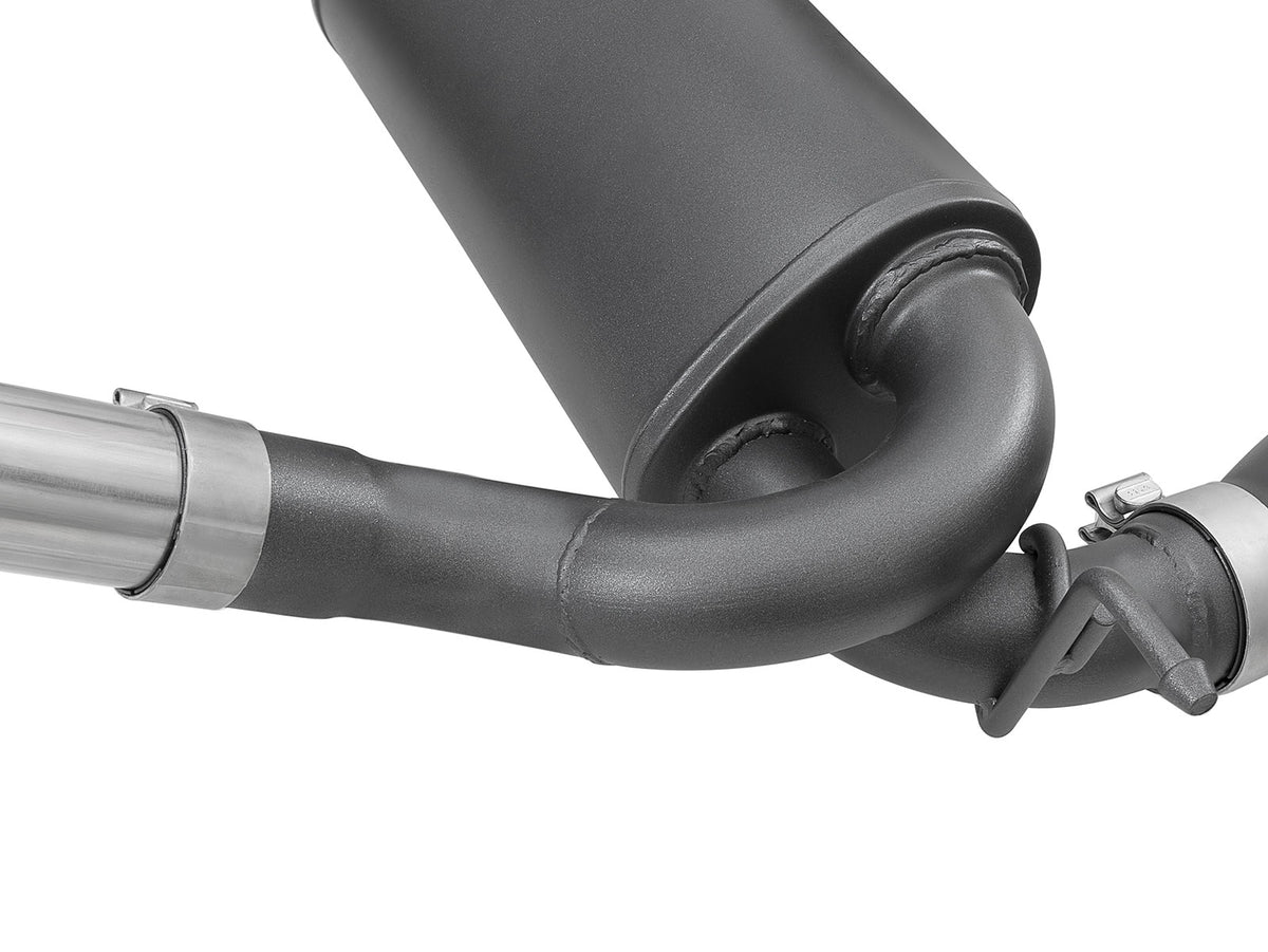 Rebel Series 2-1/2 Inch 409 Stainless Steel Cat-Back Exhaust System w/ Black Tips Jeep Wrangler (JK) 07-18 V6-3.6L/3.8L aFe Power