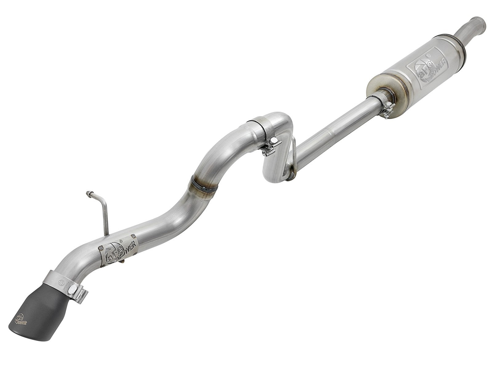 Mach Force-Xp 2-1/2 Inch 409 Stainless Steel Cat-Back Hi-Tuck Exhaust System Tip Jeep Wrangler (Jl) 18-26 V6-3.6L aFe Power
