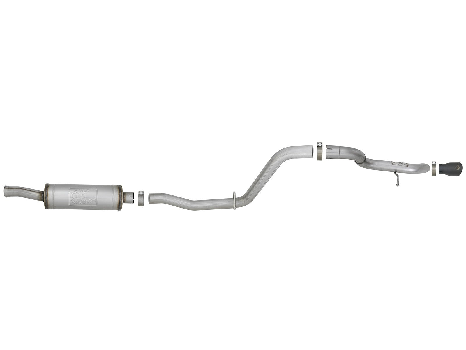 Mach Force-Xp 2-1/2 Inch 409 Stainless Steel Cat-Back Hi-Tuck Exhaust System Tip Jeep Wrangler (Jl) 18-26 V6-3.6L aFe Power