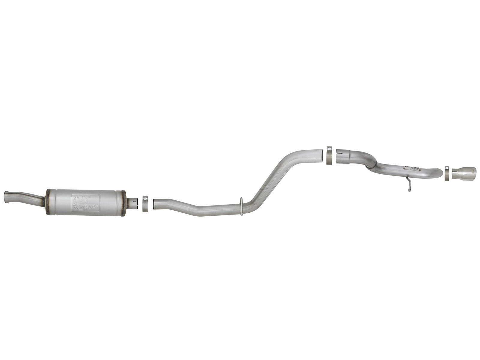 Mach Force-Xp 2-1/2 Inch 409 Stainless Steel Cat-Back Hi-Tuck Exhaust System Tip Jeep Wrangler (Jl) 18-26 V6-3.6L aFe Power