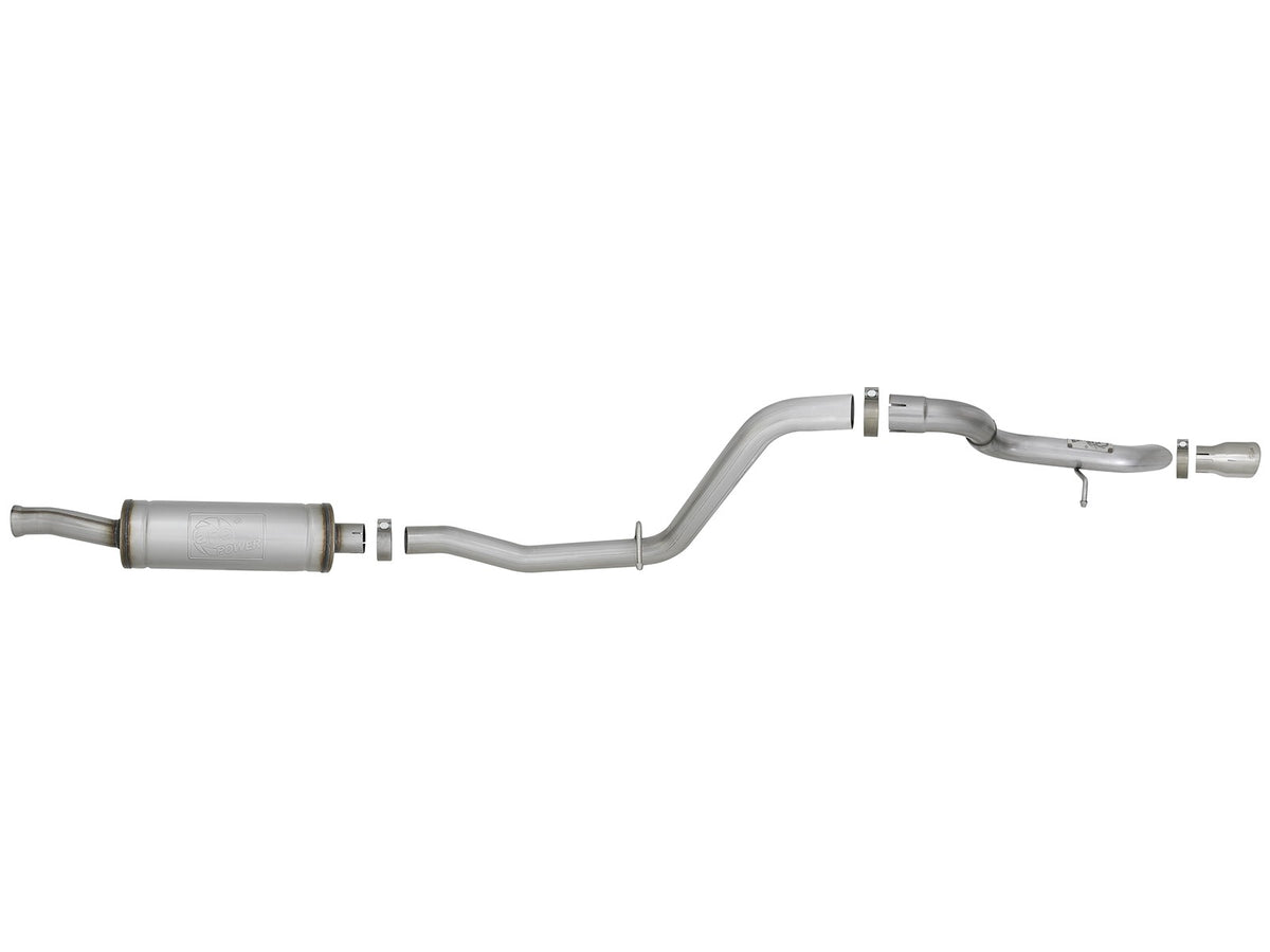 Mach Force-Xp 2-1/2 Inch 409 Stainless Steel Cat-Back Hi-Tuck Exhaust System Polished Tip Jeep Wrangler (Jl) 18-26 V6-3.6L aFe Power