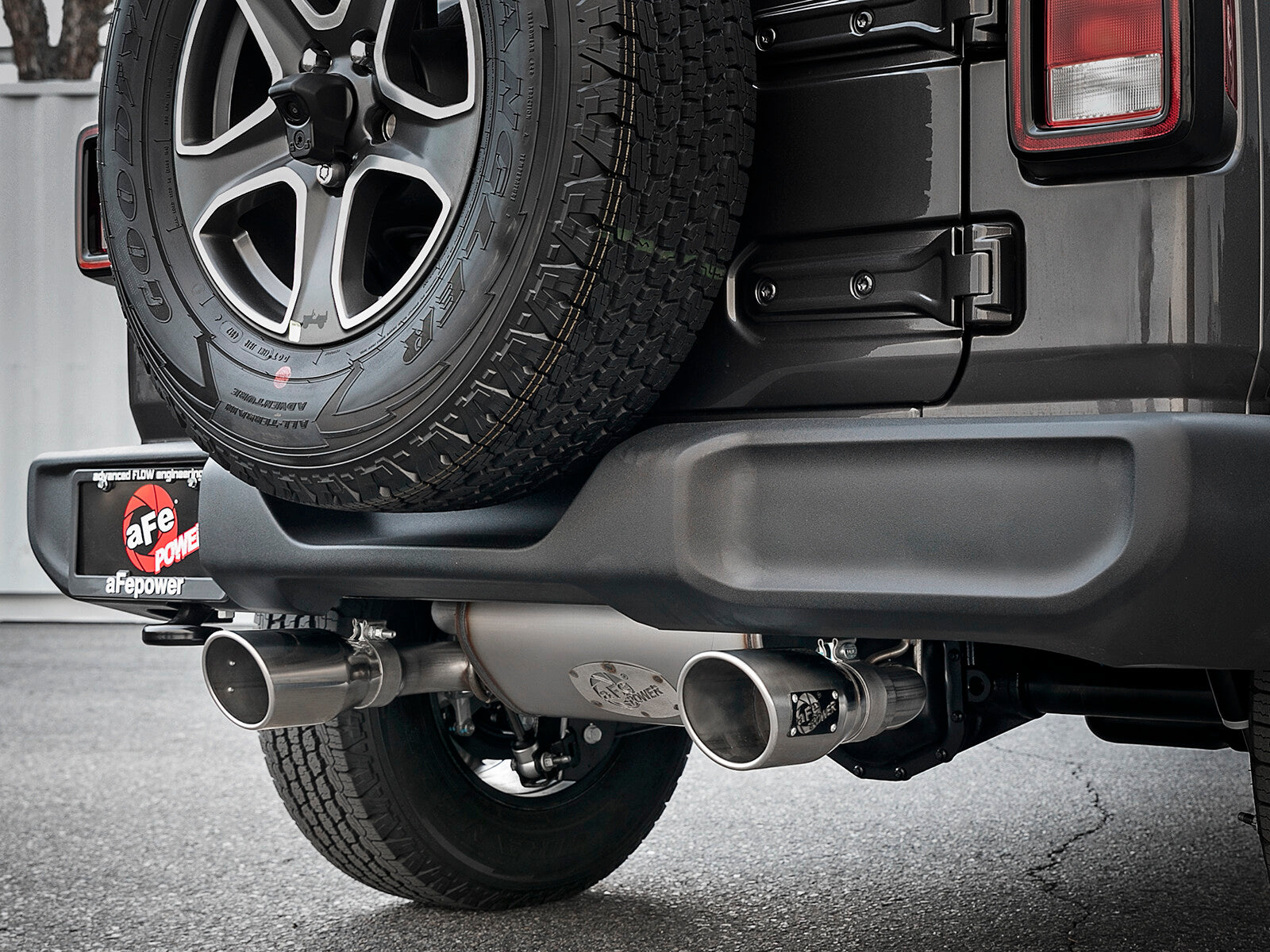 Rebel Series 2-1/2 Inch 409 Stainless Steel Cat-Back Exhaust w/ Polished Tips Jeep Wrangler (Jl) 18-26 V6-3.6L aFe Power
