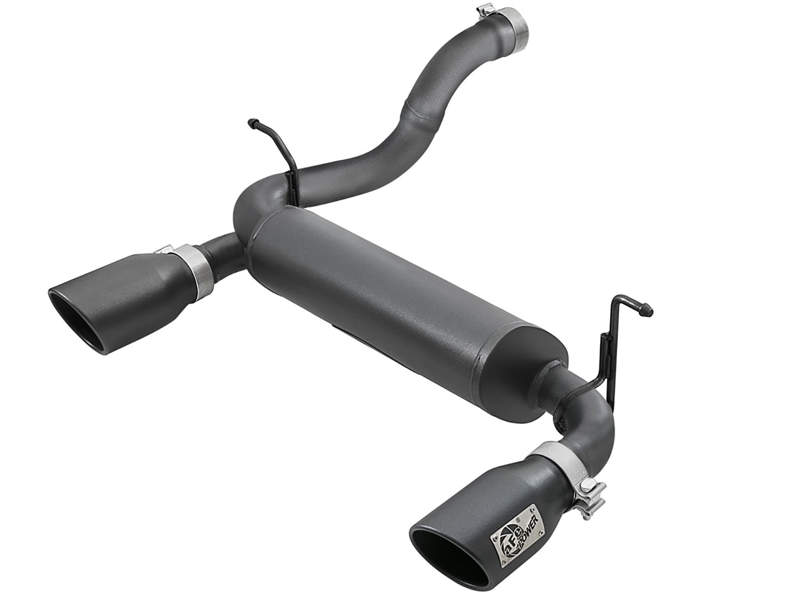 Rebel Series 2-1/2 Inch 409 Stainless Steel Axle-Back Exhaust System w/ Black Tips Jeep Wrangler (Jl) 18-26 L4-2.0L (t)/V6-3.6L aFe Power