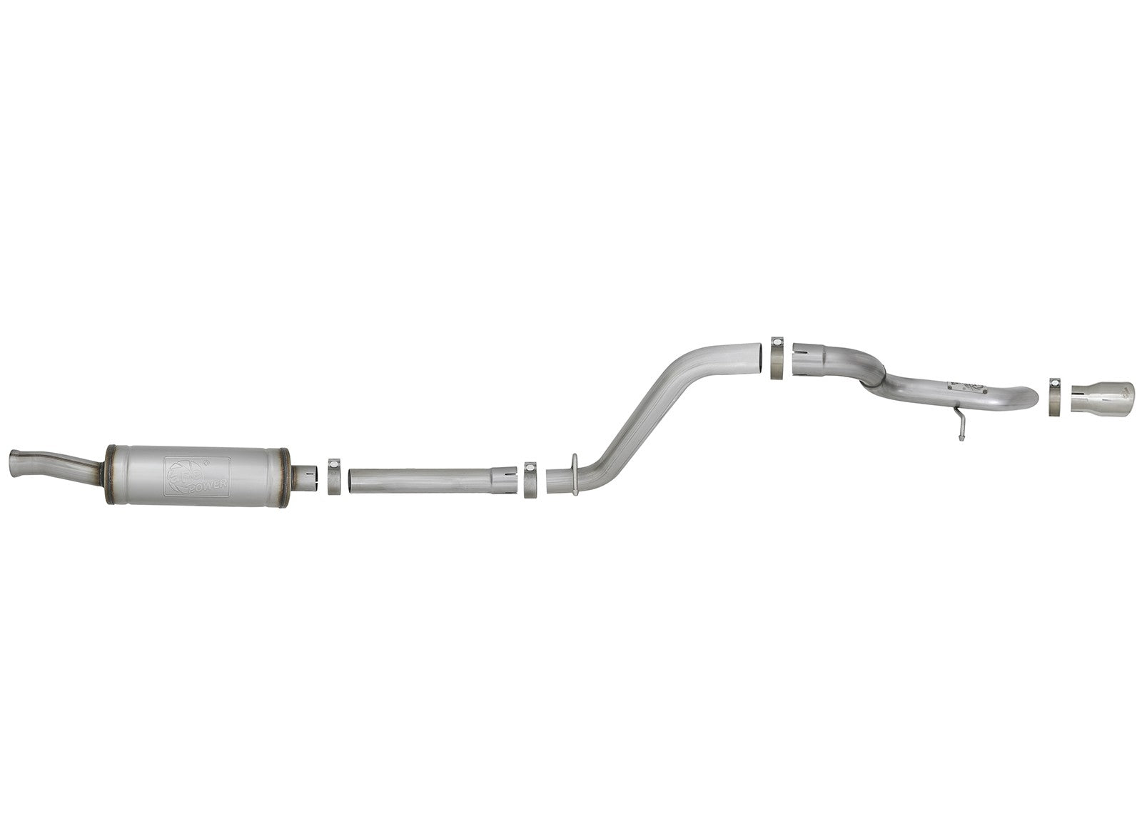 Mach Force-Xp 2-1/2 Inch 409 Stainless Steel Axle-Back Hi-Tuck Exhaust Jeep Wrangler (Jl) 18-26 V6-3.6L aFe Power