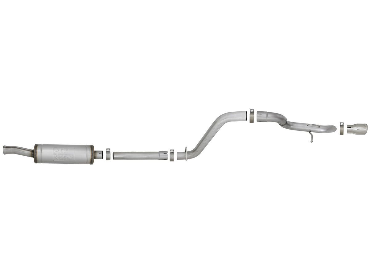 Mach Force-Xp 2-1/2 Inch 409 Stainless Steel Axle-Back Hi-Tuck Exhaust Polished Jeep Wrangler (Jl) 18-26 V6-3.6L aFe Power