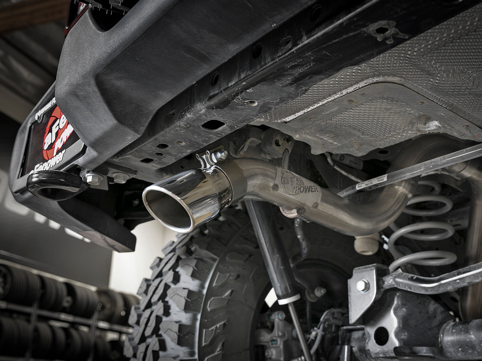 Mach Force-Xp 2-1/2 Inch 409 Stainless Steel Axle-Back Hi-Tuck Exhaust Jeep Wrangler (Jl) 18-26 V6-3.6L aFe Power