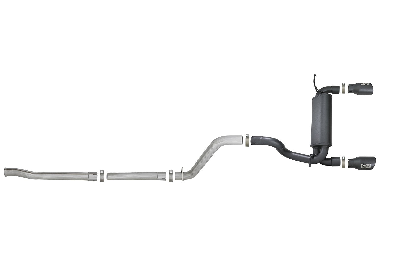 Mach Force-Xp 2-1/2 Inch 409 Stainless Steel Cat-Back Hi-Tuck Exhaust w/ Black Tip Jeep Wrangler (Jl) 18-26 V6-3.6L aFe Power