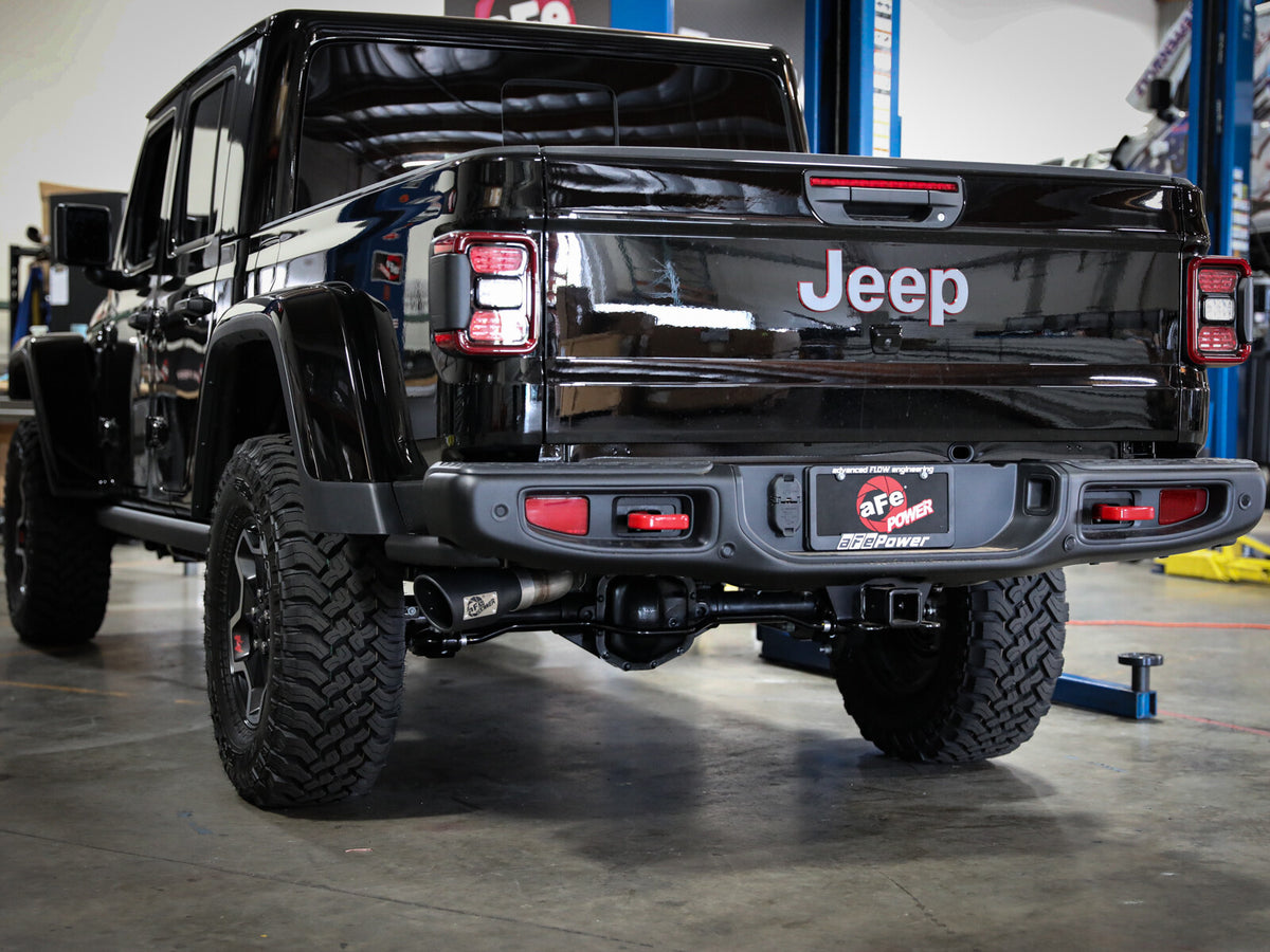 Apollo GT Series 3 Inch 409 Stainless Steel Cat-Back Exhaust System w/ Black Tip Jeep Gladiator (Jt) 20-26 V6-3.6L aFe Power