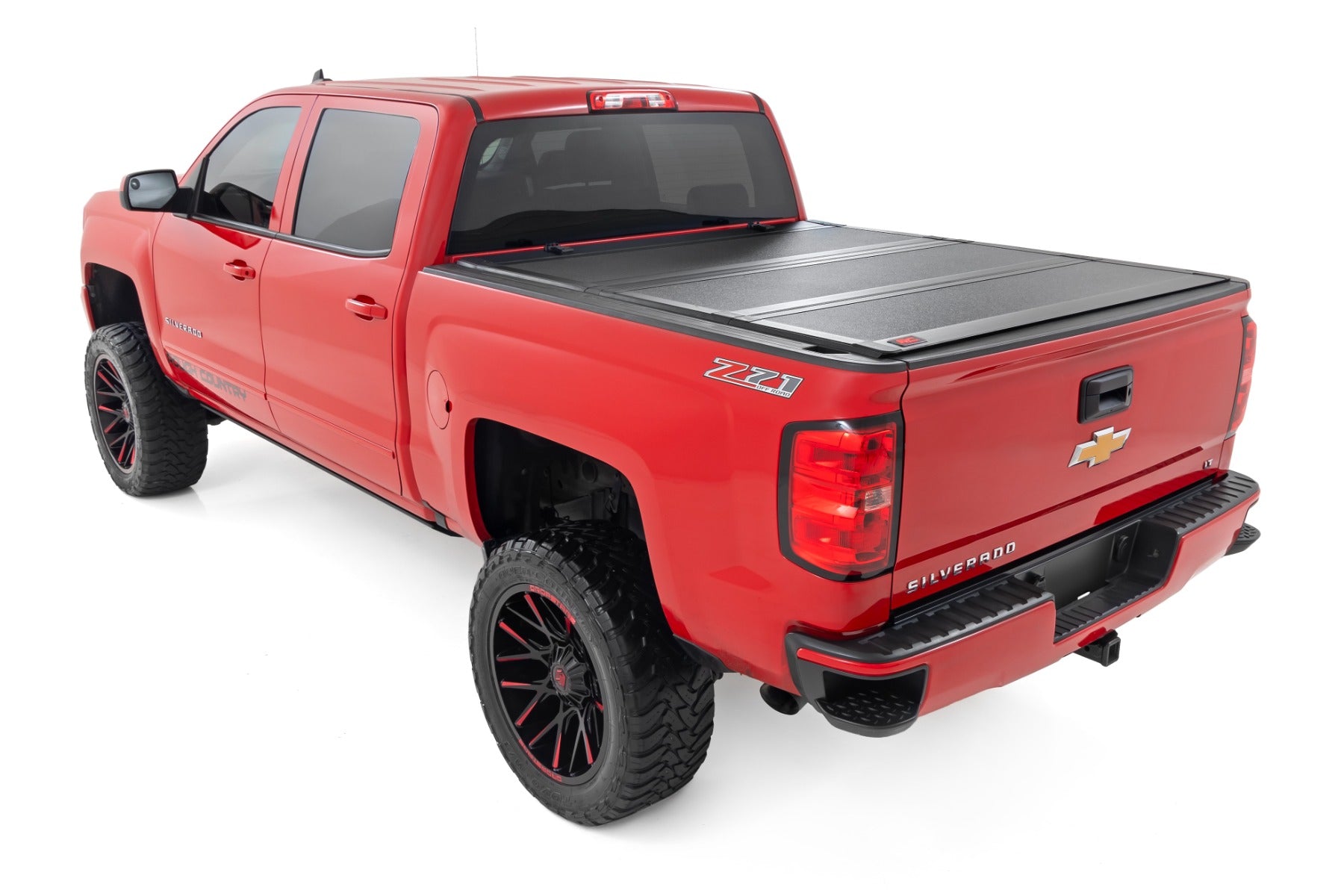 Hard Tri-Fold Flip Up Bed Cover 5 Foot 9 Inch Bed Silverado/Sierra 1500 (14-18 & Classic) Rough Country
