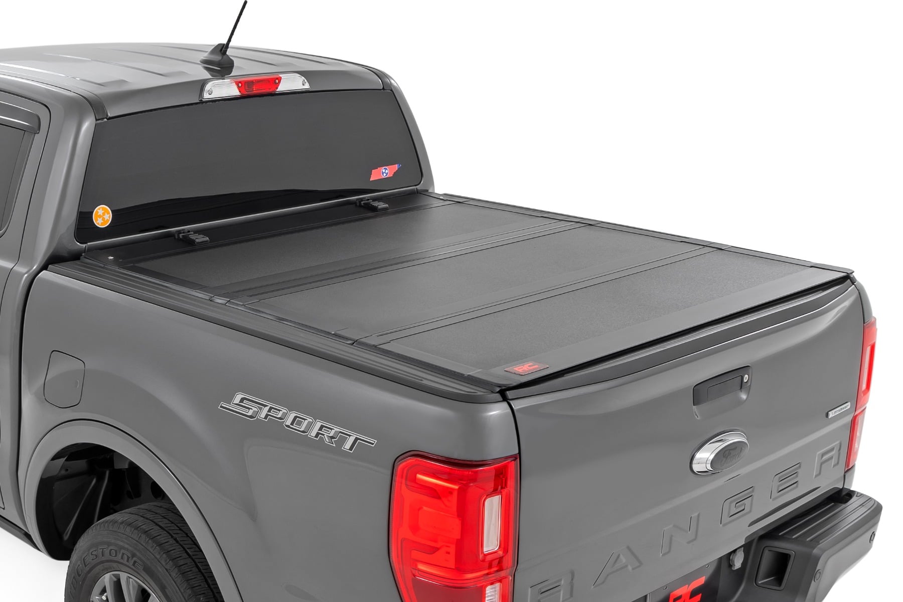 Hard Tri-Fold Flip Up Bed Cover 5 Foot Bed Ford Ranger 2WD/4WD (2019-2023) Rough Country