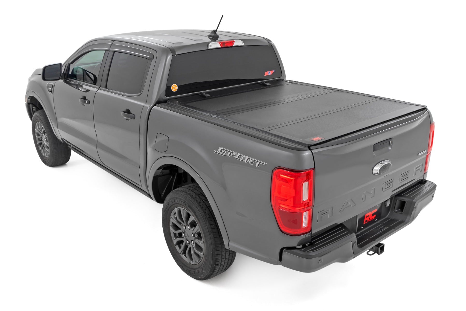 Hard Tri-Fold Flip Up Bed Cover 5 Foot Bed Ford Ranger 2WD/4WD (2019-2023) Rough Country