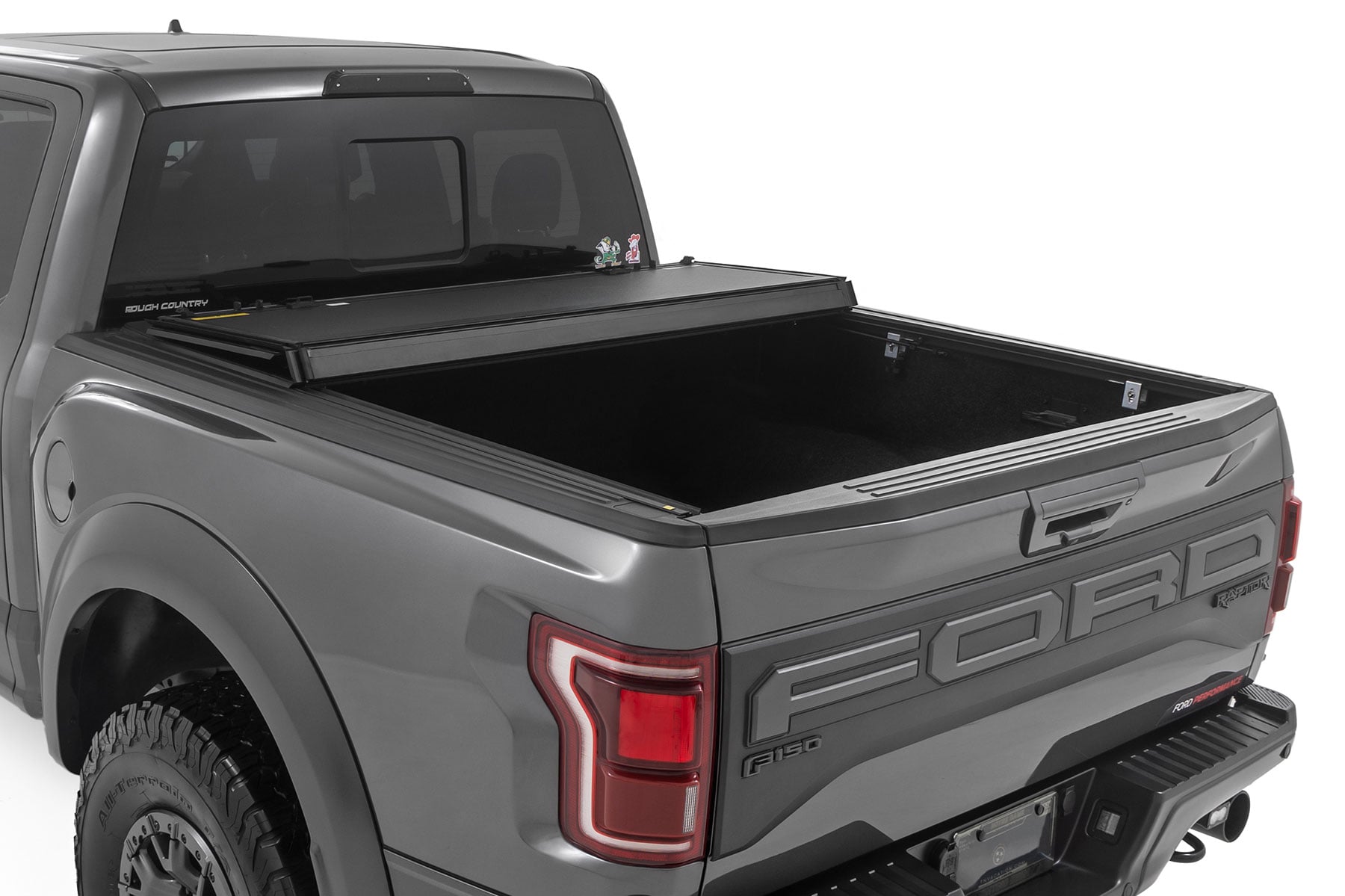 Hard Tri-Fold Flip Up Bed Cover 5 Foot 7 Inch Bed Ford F-150 (21-26)/F-150 Lightning (22-26) Rough Country