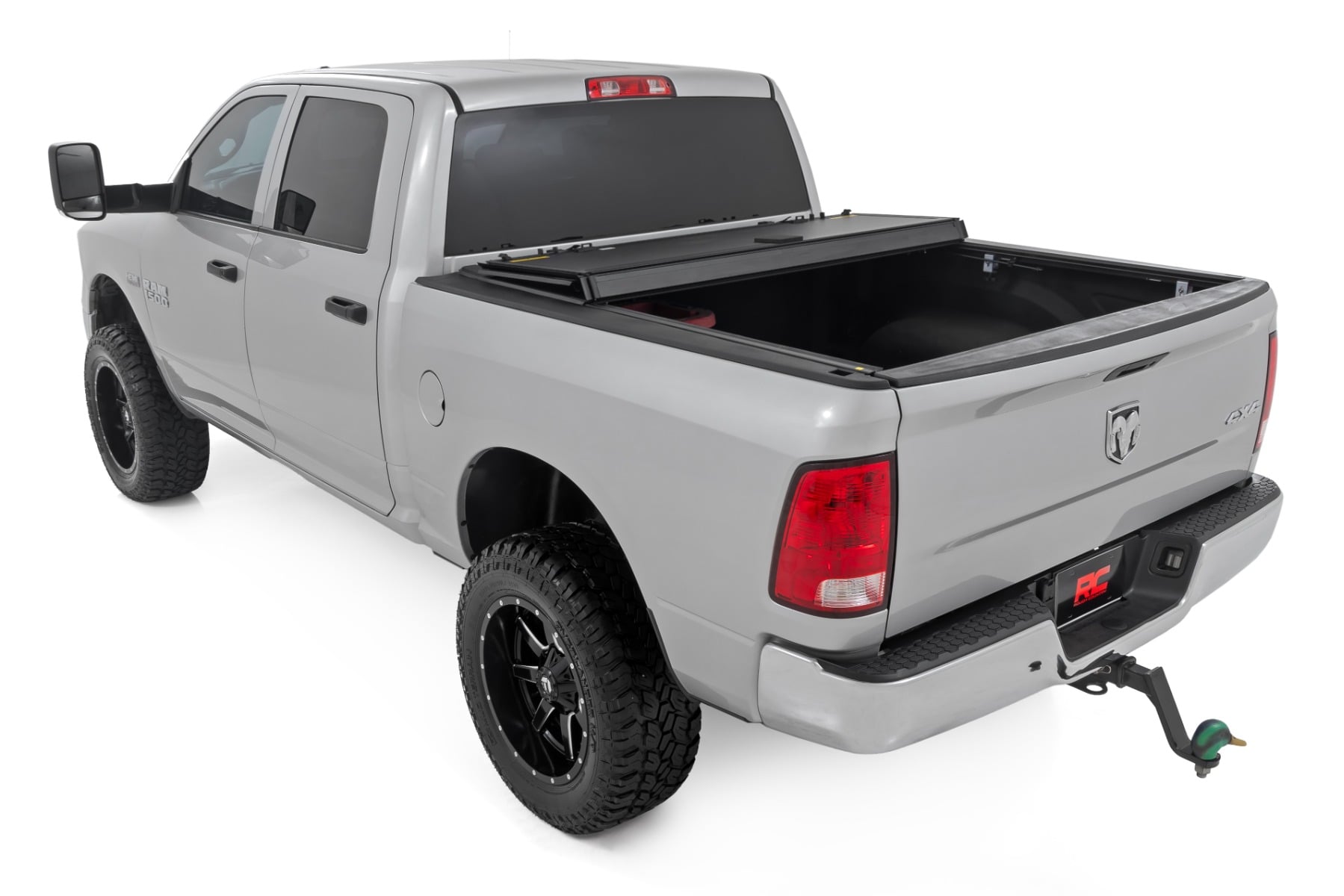 Hard Tri-Fold Flip Up Bed Cover 5 Foot 7 Inch Bed Ram 1500 2WD/4WD (2009-2018 & Classic) Rough Country
