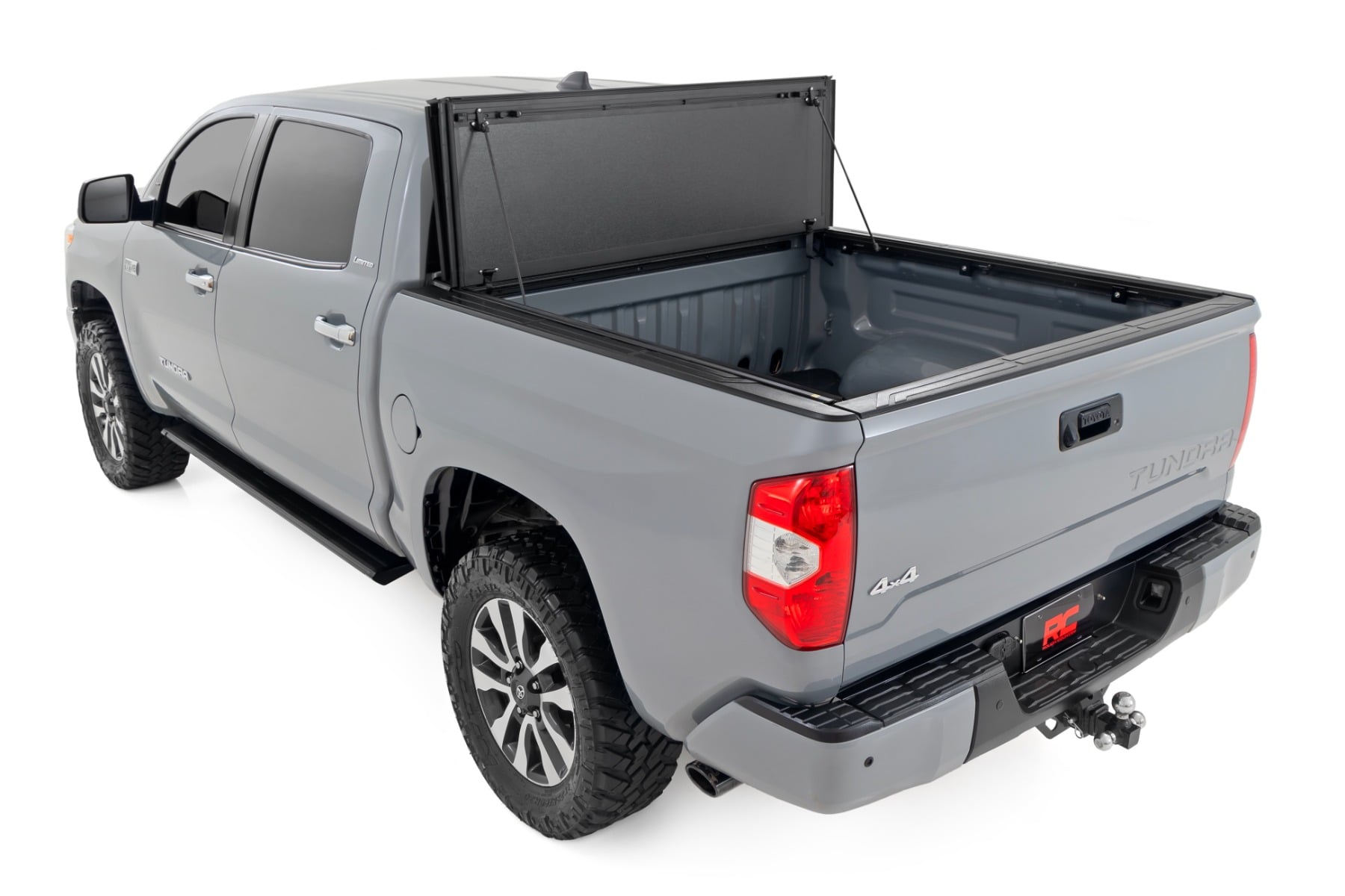 Hard Tri-Fold Flip Up Bed Cover 5 Foot 7 Inch Bed Toyota Tundra 2WD/4WD (07-21) Rough Country