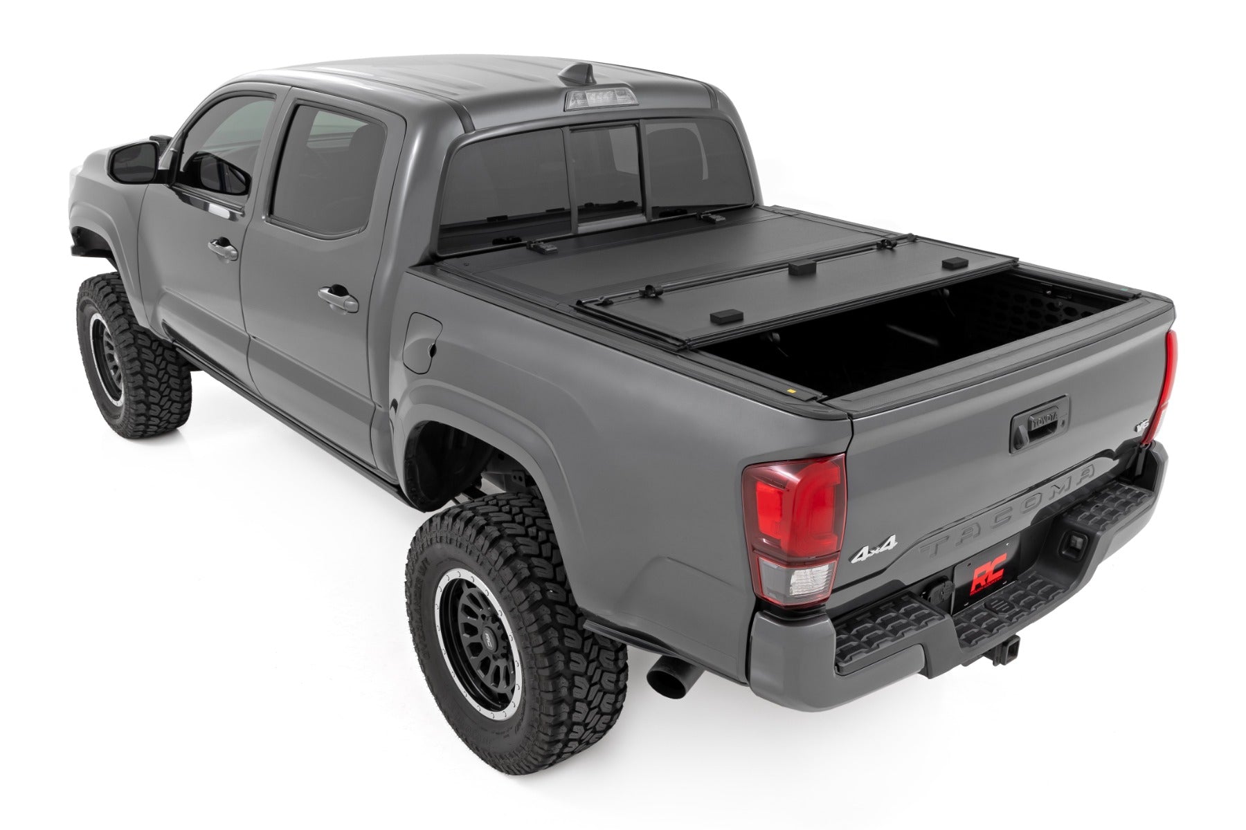 Hard Tri-Fold Flip Up Bed Cover 5 Foot Bed Toyota Tacoma 2WD/4WD (2005-2015) Rough Country