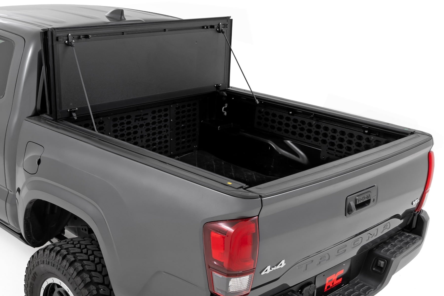 Hard Tri-Fold Flip Up Bed Cover 6 Foot Bed Toyota Tacoma 2WD/4WD (2005-2015) Rough Country