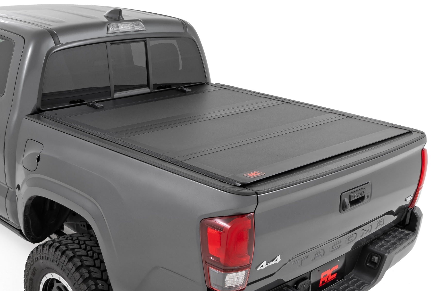 Hard Tri-Fold Flip Up Bed Cover 5 Foot Bed Toyota Tacoma 2WD/4WD (2016-2023) Rough Country