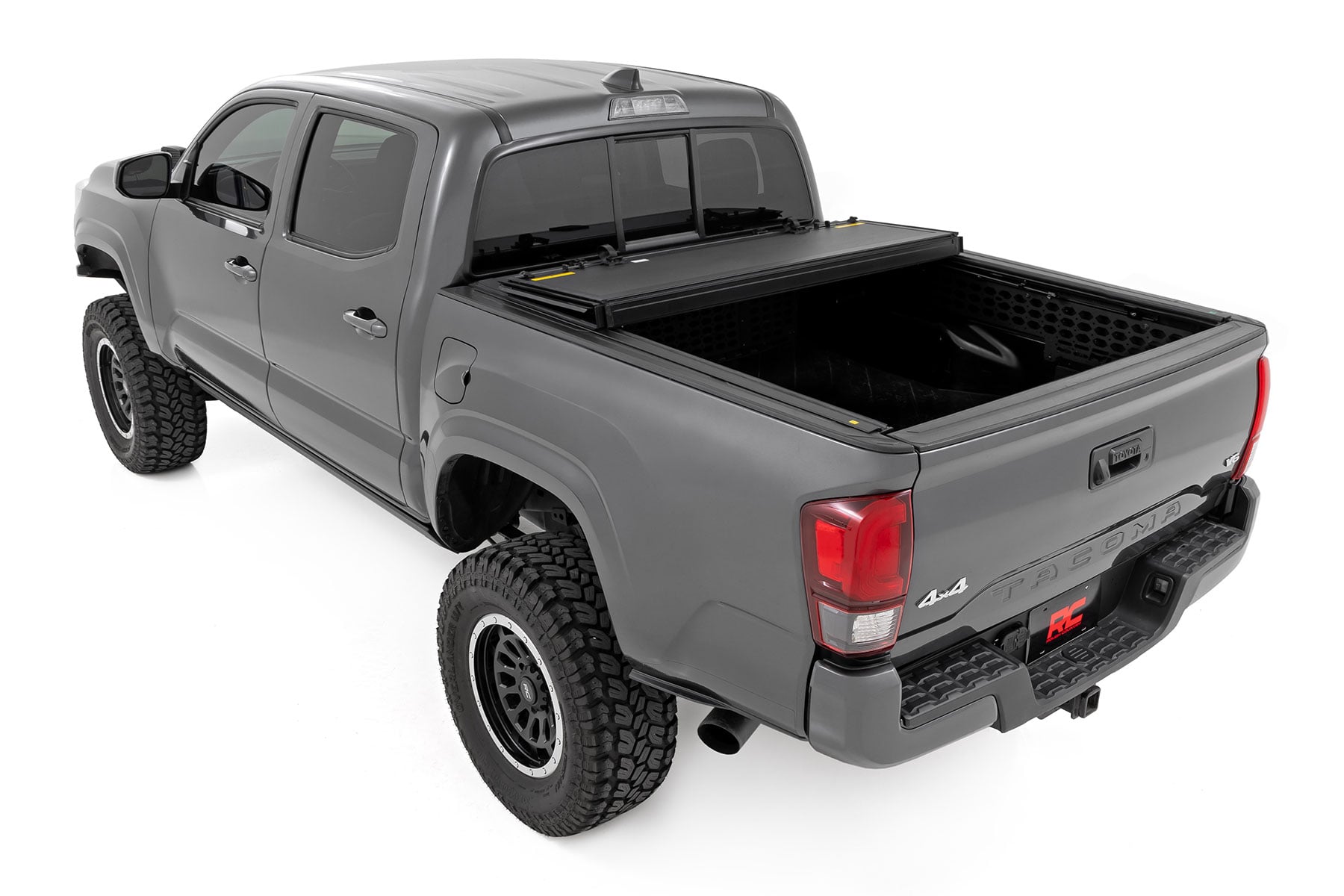 Hard Tri-Fold Flip Up Bed Cover 5 Foot Bed Toyota Tacoma 2WD/4WD (2016-2023) Rough Country