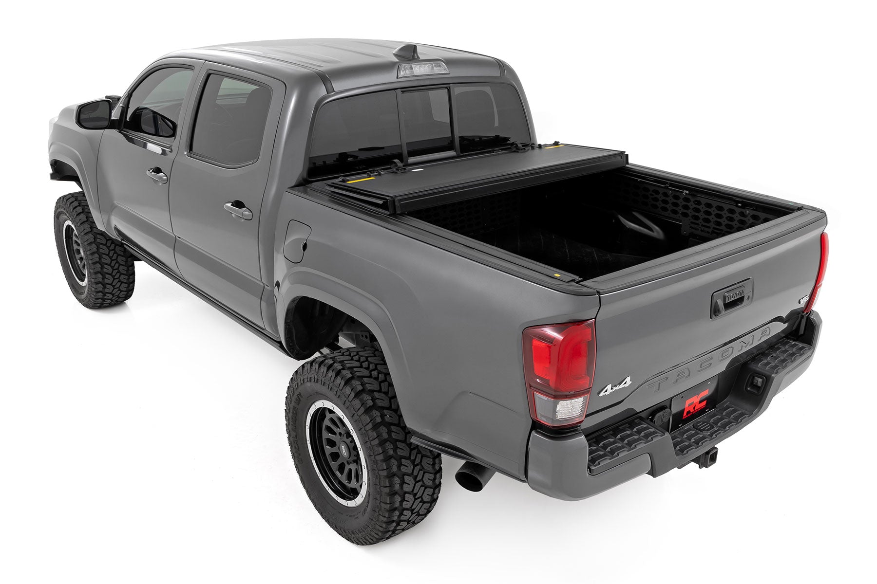 Hard Tri-Fold Flip Up Bed Cover 6 Foot Bed Toyota Tacoma 2WD/4WD (2016-2023) Rough Country