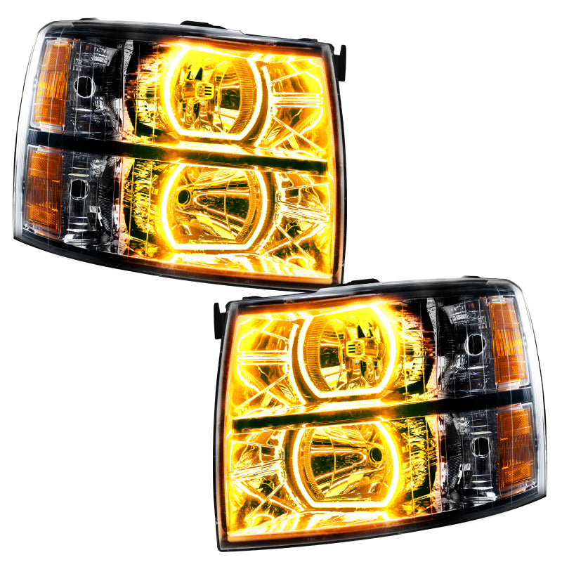 Oracle 07-13 Chevy Silverado SMD HL - Blk - Square Style - ColorSHIFT w/ 2.0 Controller