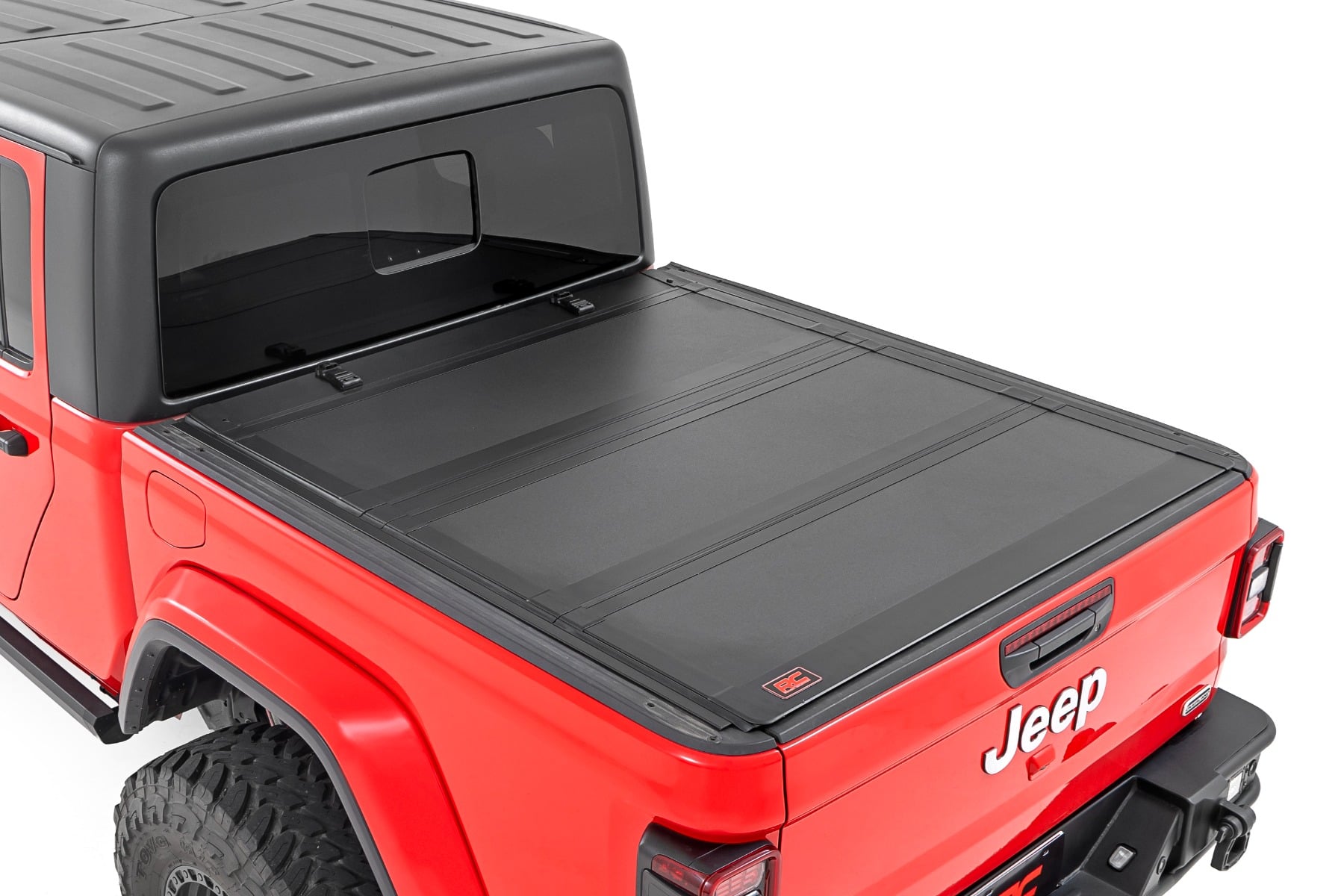 Hard Tri-Fold Flip Up Bed Cover 5 Foot Bed Jeep Gladiator JT 4WD (2020-2025) Rough Country