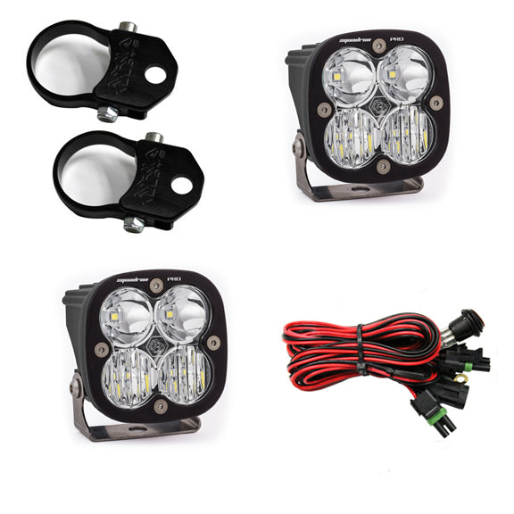 LED Light Pods Kit W/A Pillar Mounts Harness Squadron Pro Baja Designs