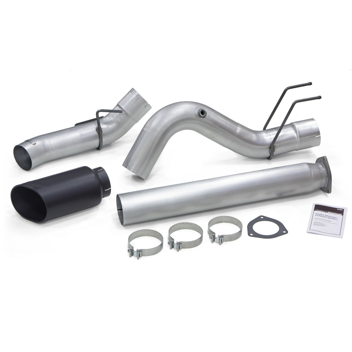 Monster Exhaust System 5-inch Single Exit Black Tip 17-26 Ford F250/F350/F450 6.7L Banks Power