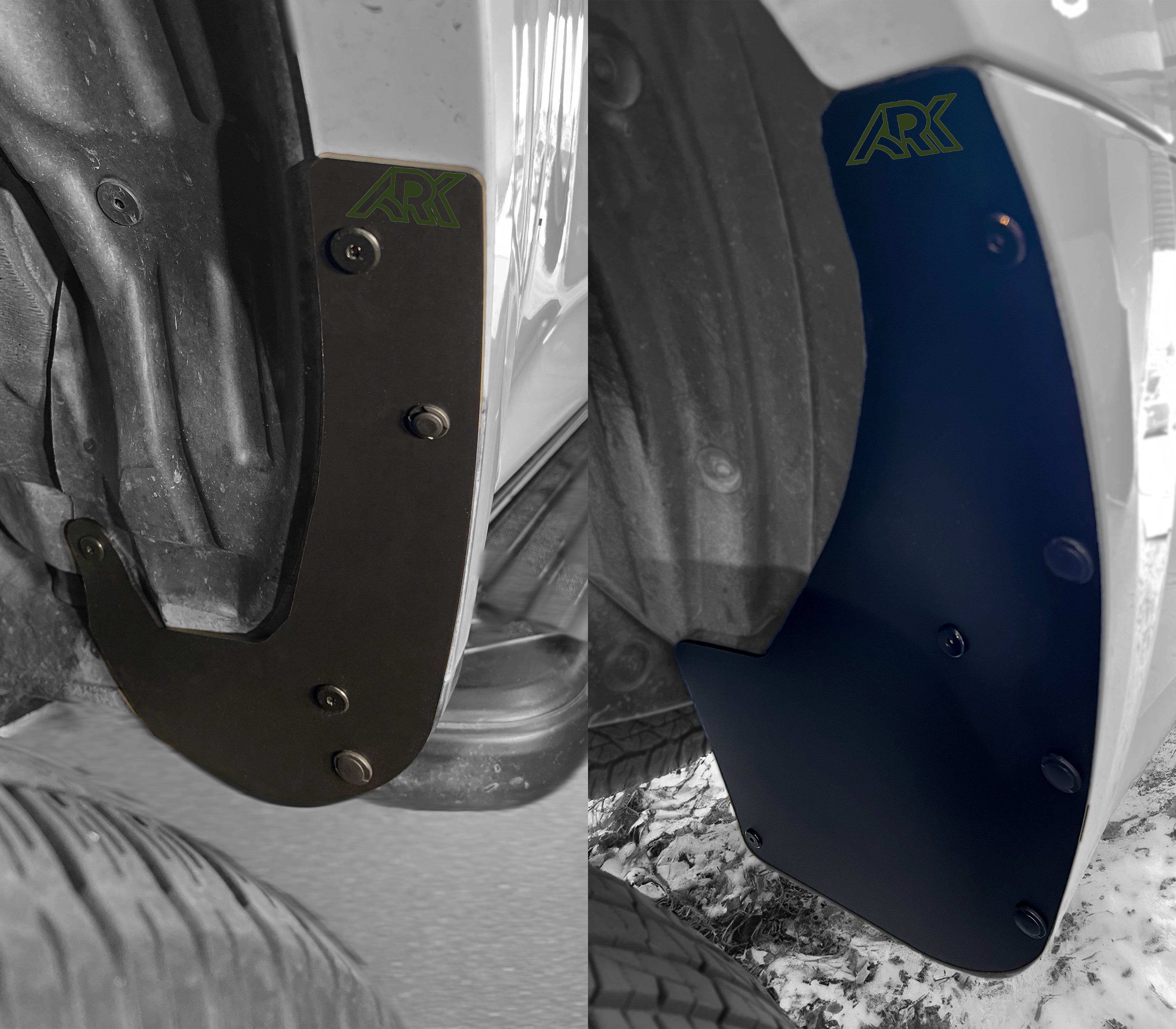 Standard mud flap deletes for 2010-2024 Toyota 4Runner, designed for enhanced off-road performance and style.
