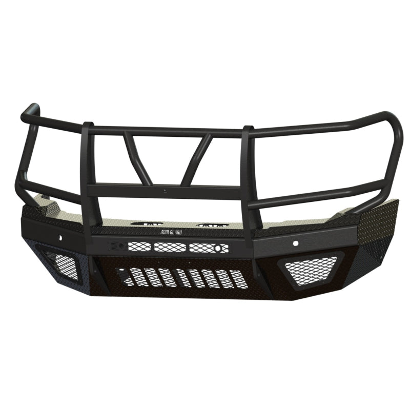 Bodyguard T2 Front Extreme - Sensor Cutouts Factory Fog Cutouts Receiver Hitch W/O Mesh Grille With Camera Harness Bare Metal Model EEG24BYHBNH