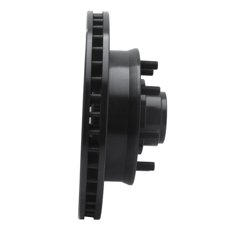 R1 92-02 Chevrolet C2500 Front Right Drilled & Slotted Black Brake Rotor