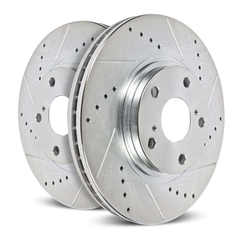 Power Stop 13-22 Ford F-350 Super Duty Front Drilled & Slotted Rotor - Pair