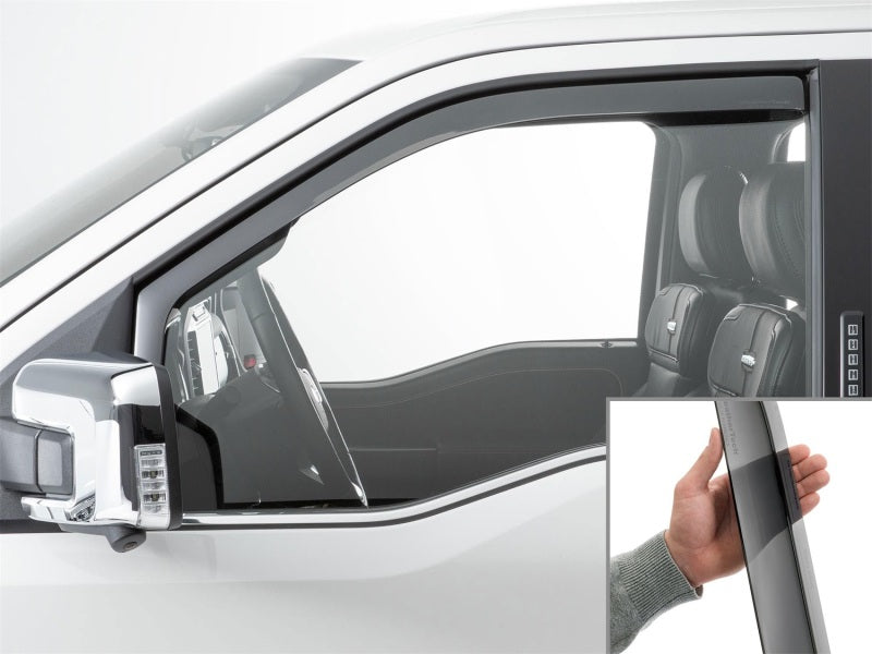 WeatherTech 21-23 Ford F-150 / 2023 Ford F-250/F-350/F-450 Front Side Window Deflectors - Dark Smoke