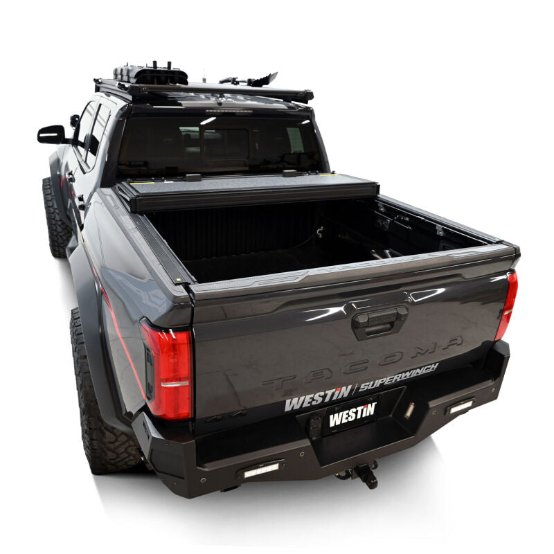 Westin 24-26 Toyota Tacoma 2WD/4WD 5ft. Bed Hard Tri-Fold Tonneau Cover - Black