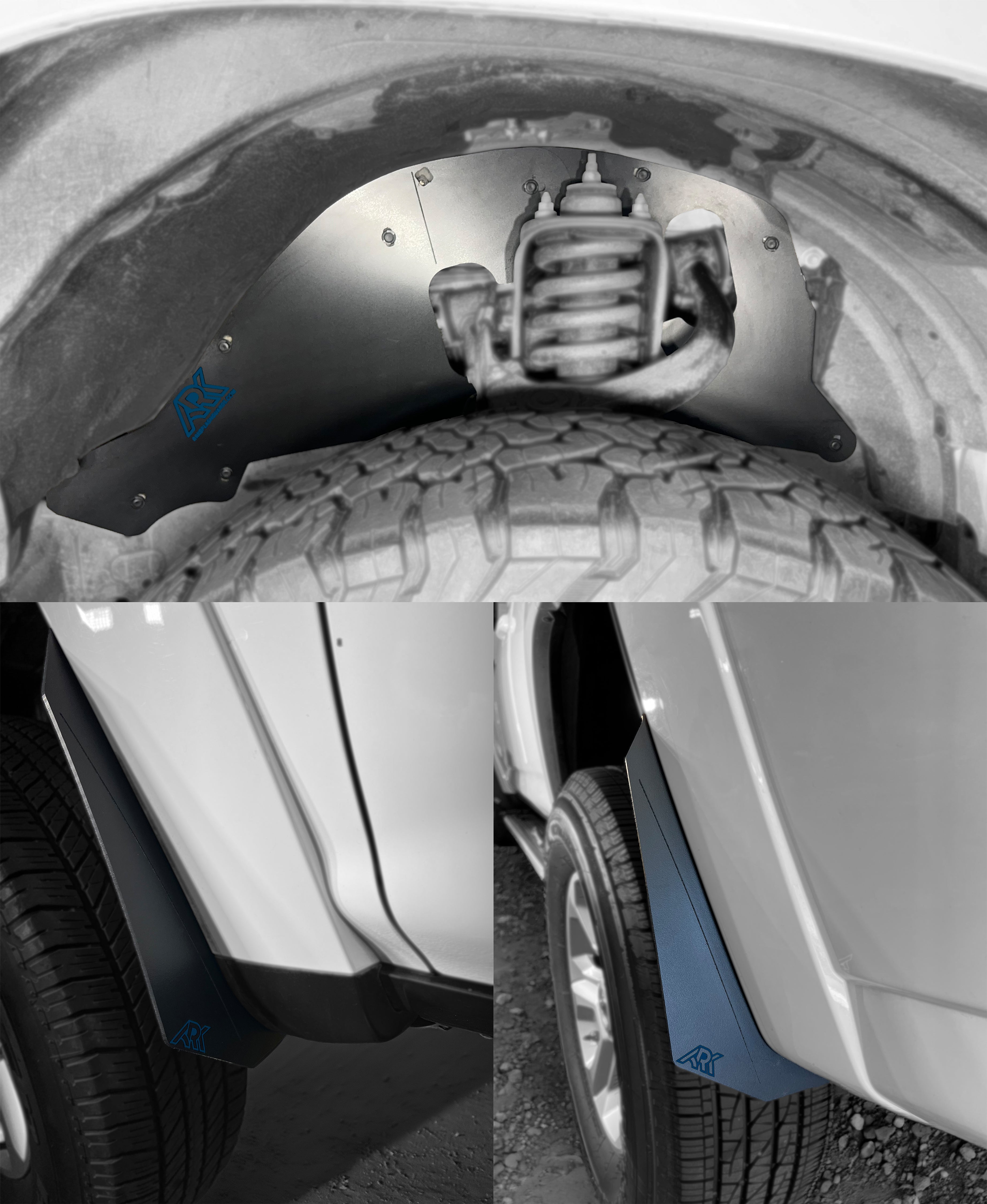 TriXpoly splash guards and mud flaps for 2010-2024 Toyota 4Runner, designed for enhanced protection and durability.