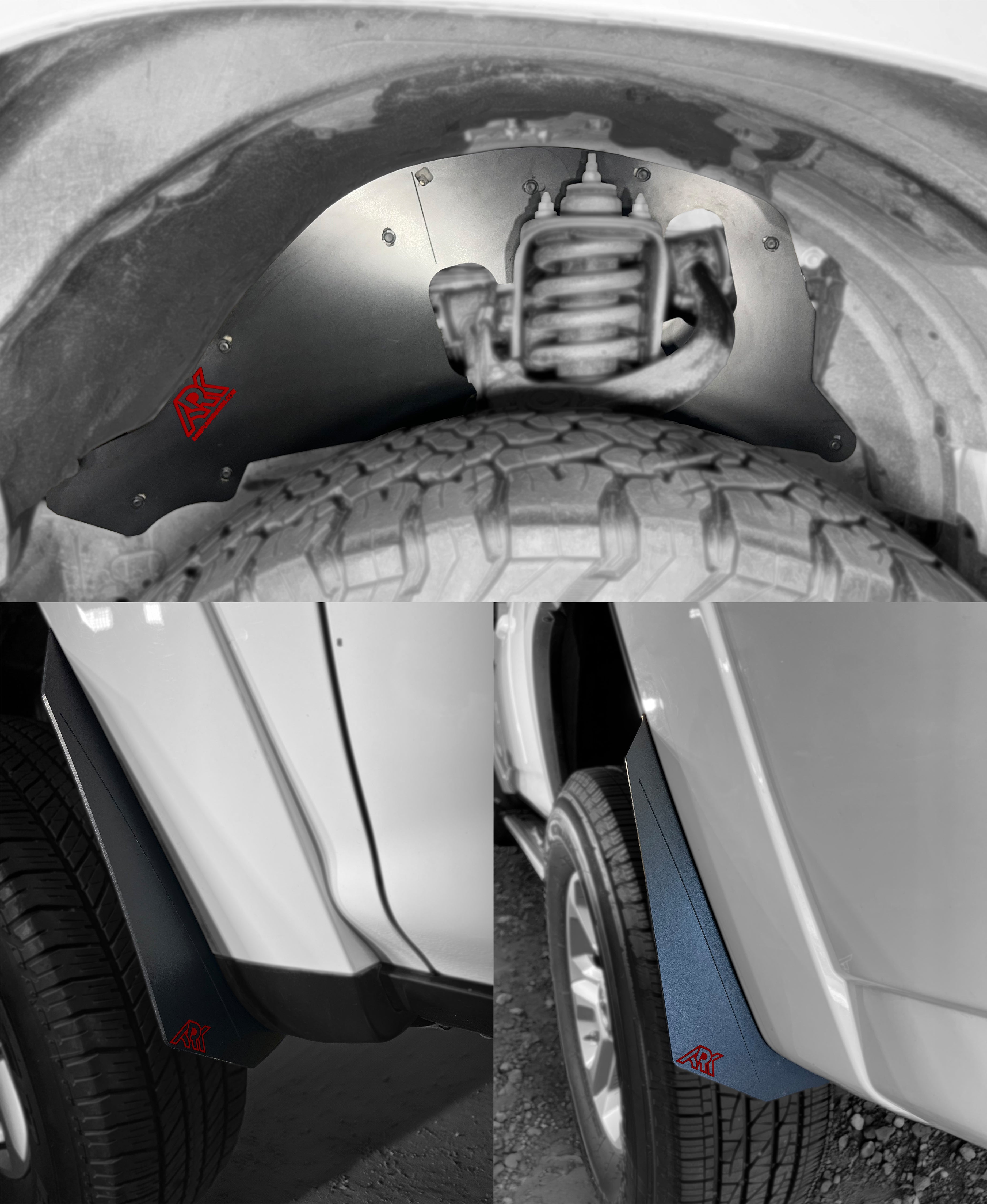 TriXpoly splash guards for 2010-2024 Toyota 4Runner, featuring durable mud flaps and micro deletes for enhanced protection.